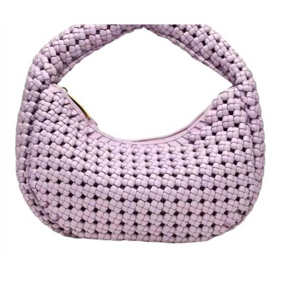 NEW ACCESSORY CONCIERGE women's millie woven bag in lilac - Picture 2 of 3